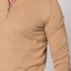 SUETER CUELLO CREMALLERA CAMEL