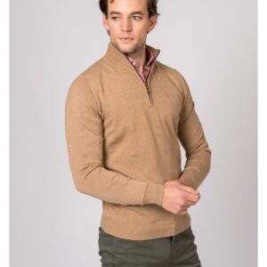 SUETER CUELLO CREMALLERA CAMEL