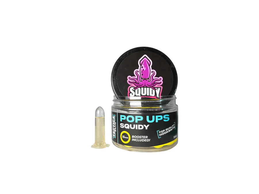 Pop ups Tactica Baits Squidy Amarillo Fluor 15 mm