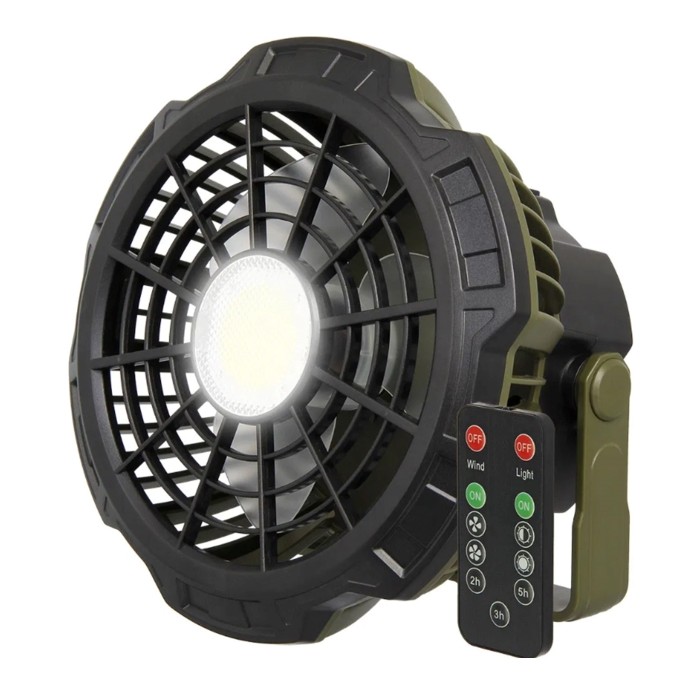 VENTILADOR NGT RECHARGEABLE FAN WITH LIGHT & POWERBANK